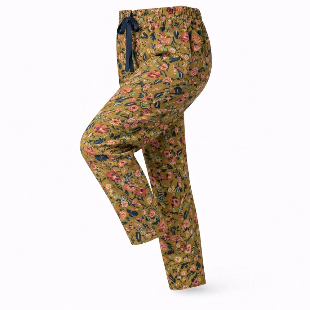 Sundance Lounge Pants Size XL Floral Drawstring Waist Relaxed Fit Casual